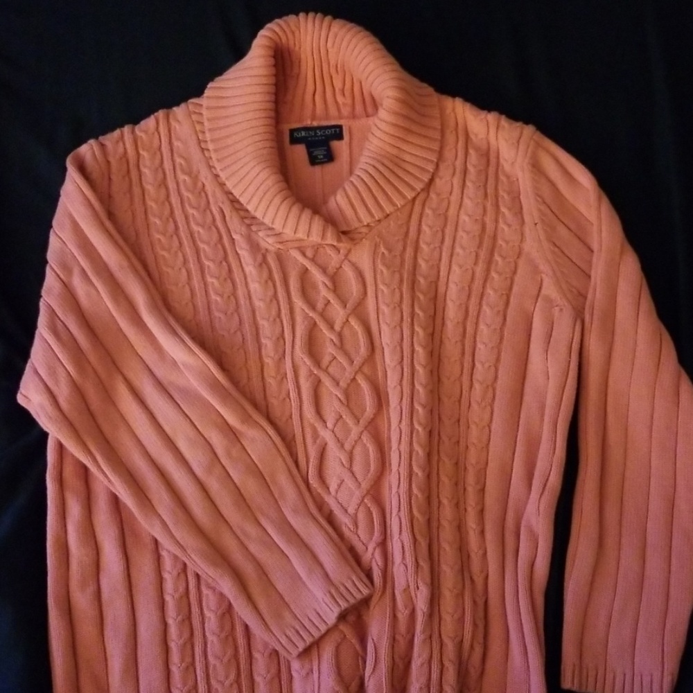 Women's 1X Pink Knitted Sweater